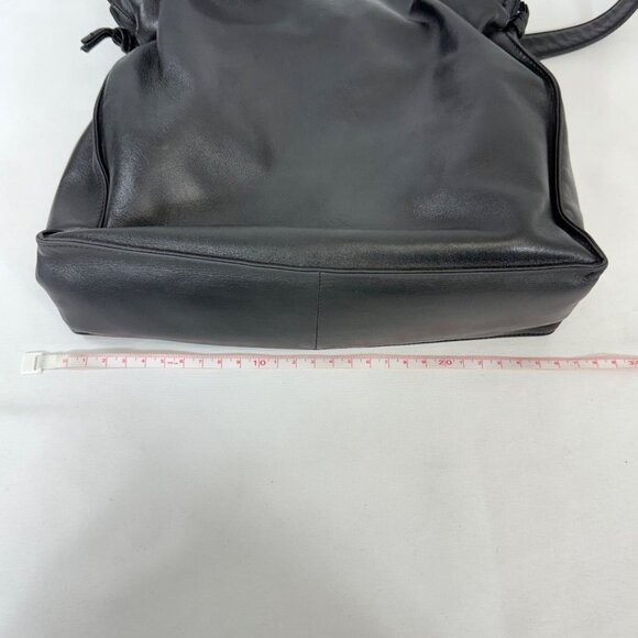 Loewe Flamenco Anagram Shoulder Bag Crossbody Drawstring Nappa Leather Black - Picture 10 of 12